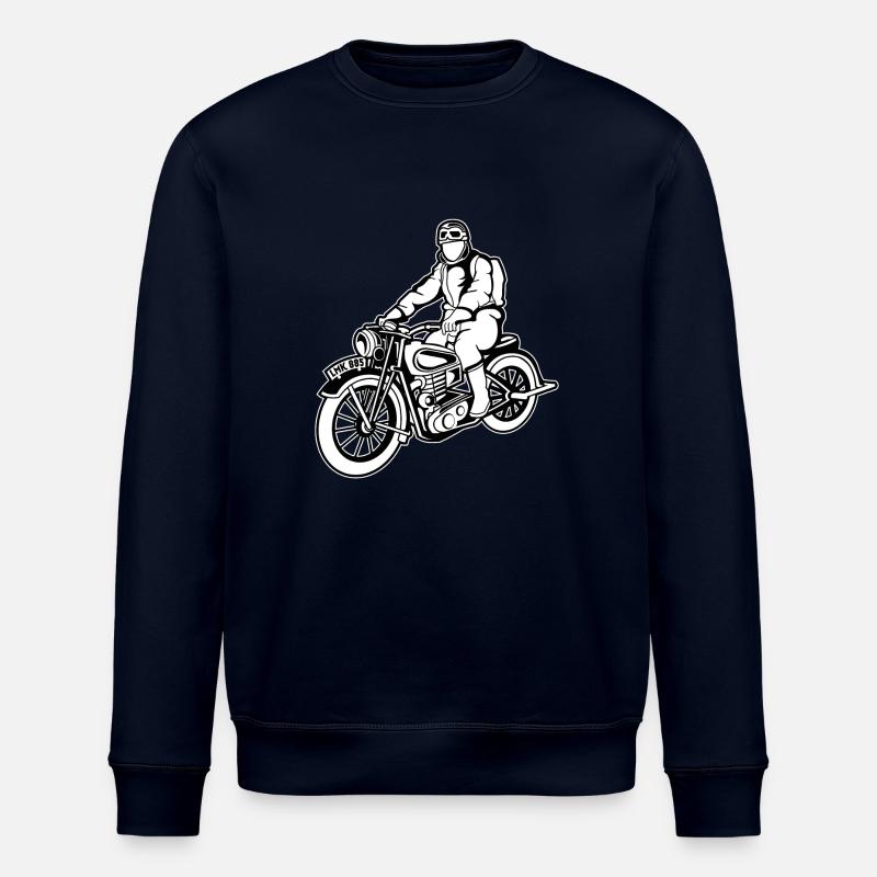 Chopper / moto 04_schwarz blanc - Sweat bio ROLLER Stanley/Stella Unisexe - marine