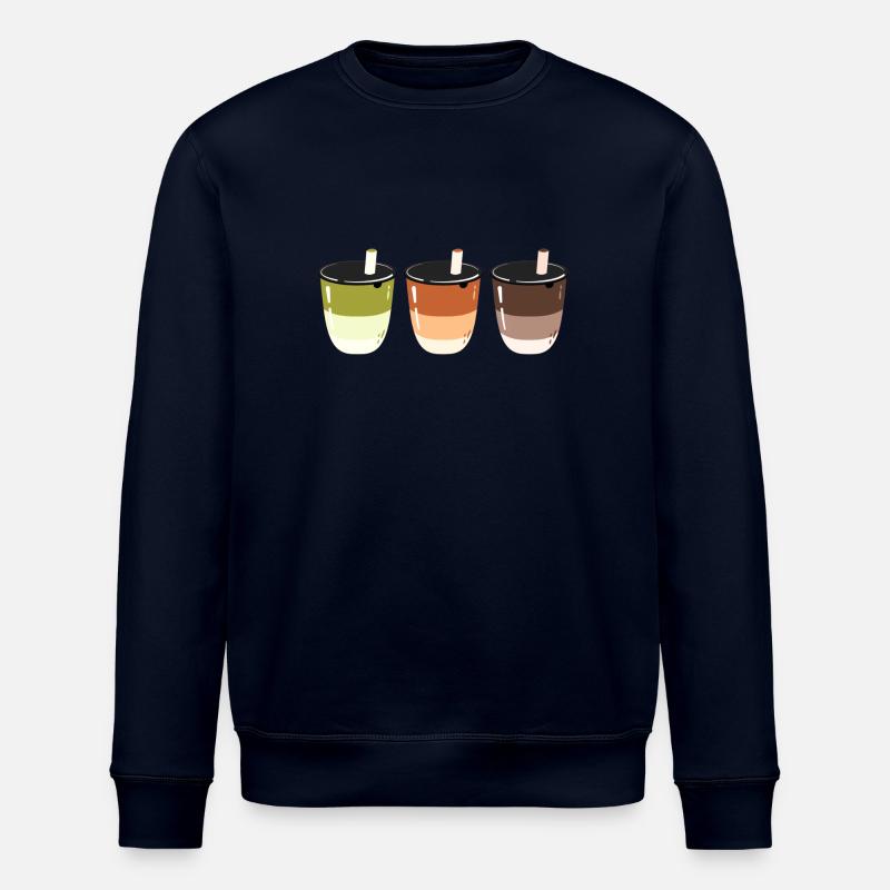 Bubble Tea- Drink- Logo design - Stanley/Stella ROLLER Unisex Organic Sweatshirt - navy