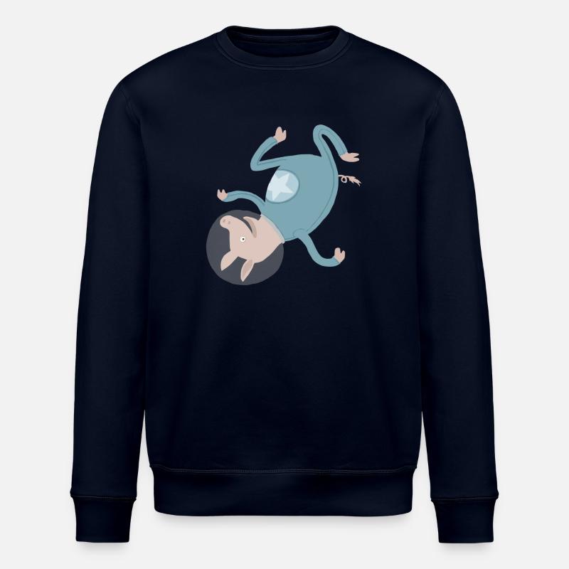 Schwein im All - Stanley/Stella Unisex Bio-Sweatshirt ROLLER - Navy