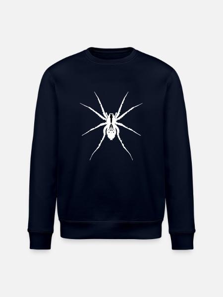 White wolf spider - Stanley/Stella ROLLER Unisex Organic Sweatshirt - navy