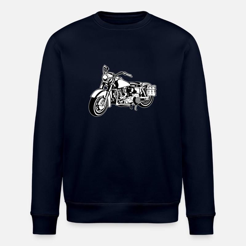 moto Chopper 10_schwarz blanc - Sweat bio ROLLER Stanley/Stella Unisexe - marine