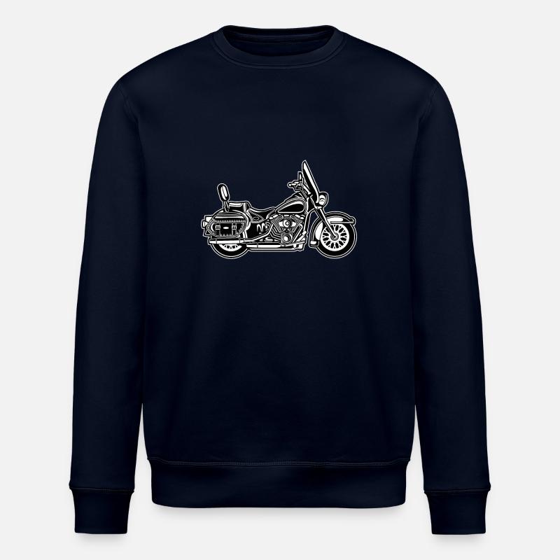 Chopper / moto 06_schwarz blanc - Sweat bio ROLLER Stanley/Stella Unisexe - marine