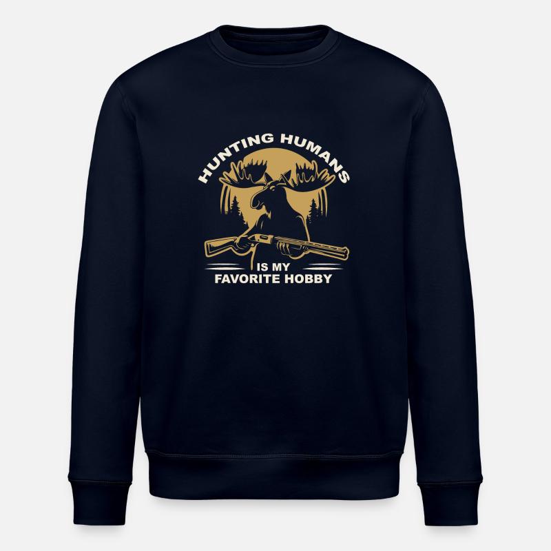 Hunter Moose - Stanley/Stella ROLLER Unisex Organic Sweatshirt - navy