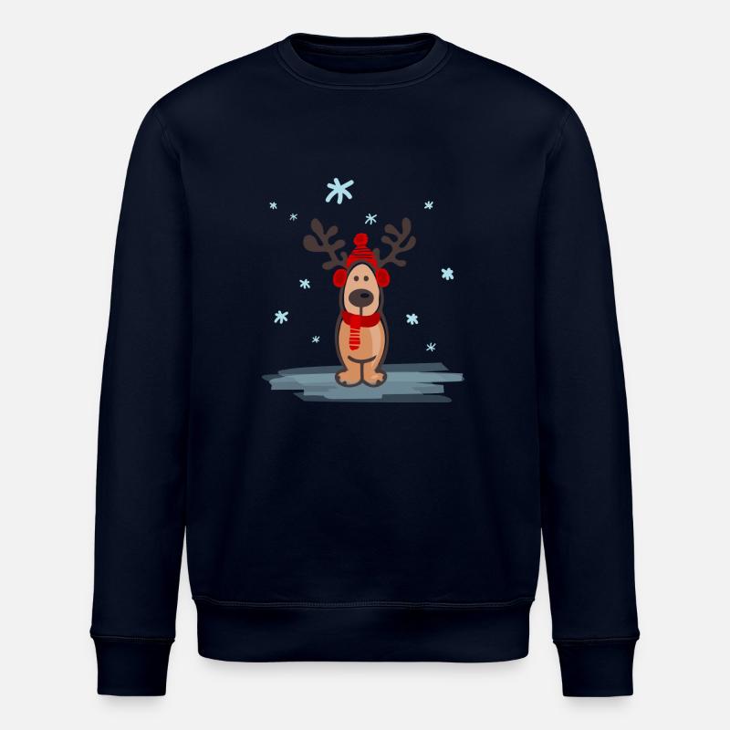 Weihnachten - Elch - Stanley/Stella Unisex Bio-Sweatshirt ROLLER - Navy