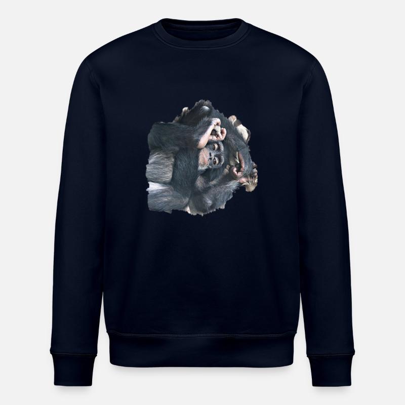 Schimpanse - Stanley/Stella Unisex Bio-Sweatshirt ROLLER - Navy