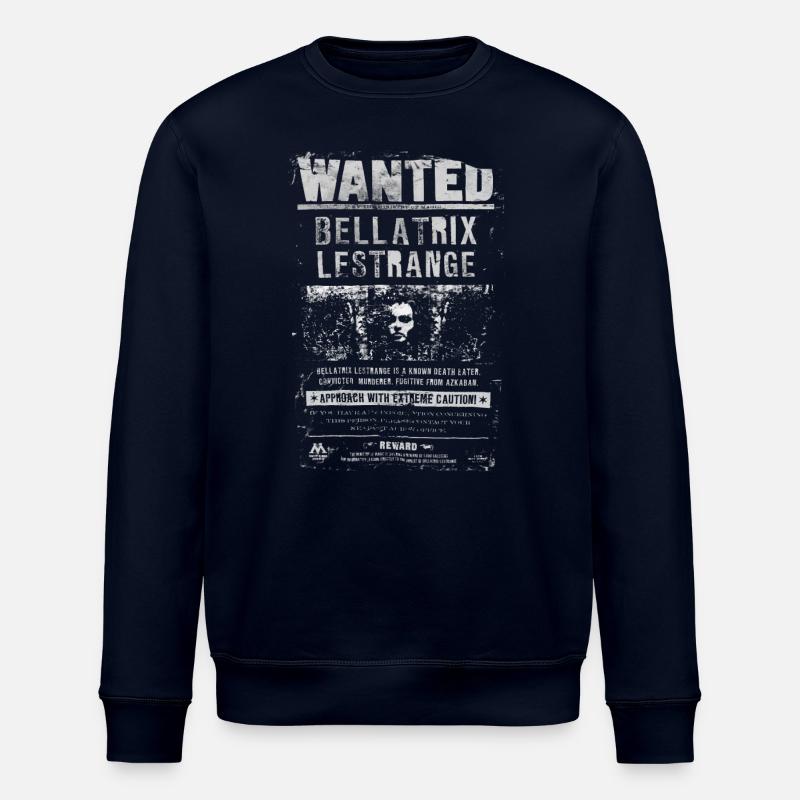 Harry Potter Bellatrix Lestrange Wanted Poster - Stanley/Stella ROLLER Unisex Organic Sweatshirt - navy