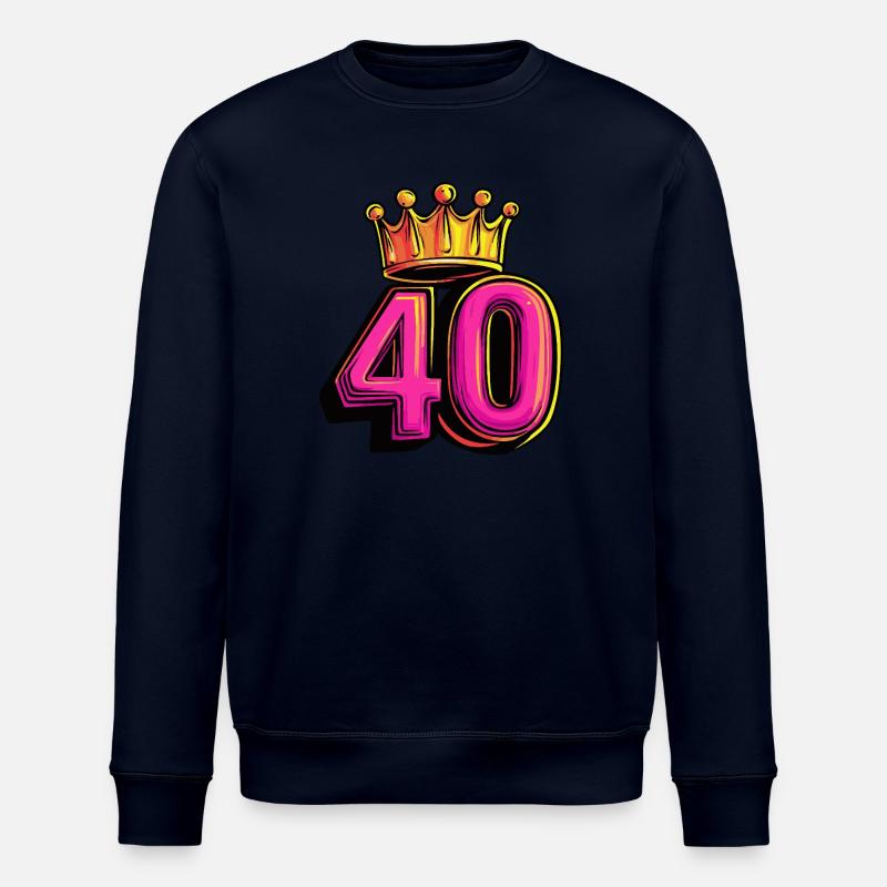 40 Zahl Trikot Krone - Stanley/Stella Unisex Bio-Sweatshirt ROLLER - Navy
