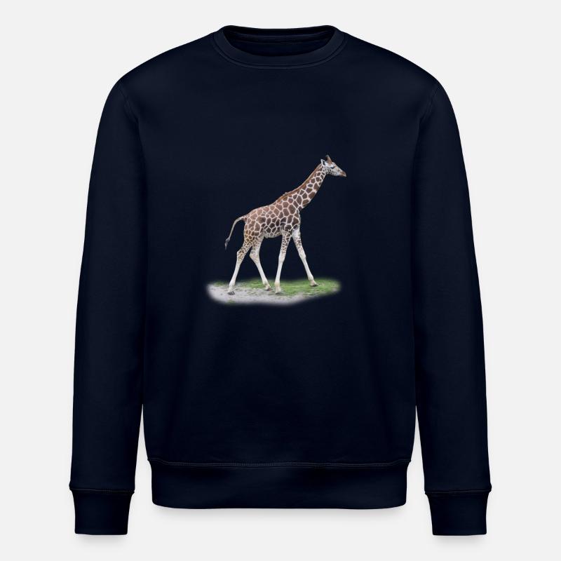 Junge Giraffe - Stanley/Stella Unisex Bio-Sweatshirt ROLLER - Navy