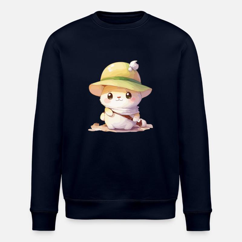 Süßer Hamster mit Hut - Stanley/Stella Unisex Bio-Sweatshirt ROLLER - Navy