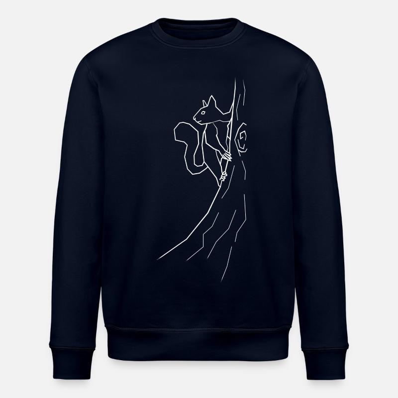 Eichhörnchen - weiß - Stanley/Stella Unisex Bio-Sweatshirt ROLLER - Navy