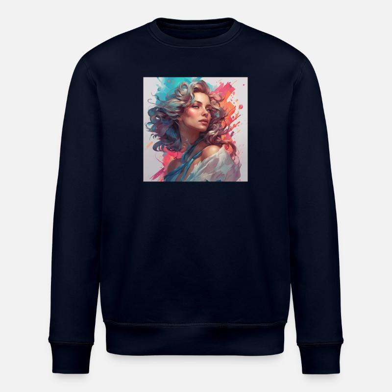Retro Portrait - Stanley/Stella Unisex Bio-Sweatshirt ROLLER - Navy