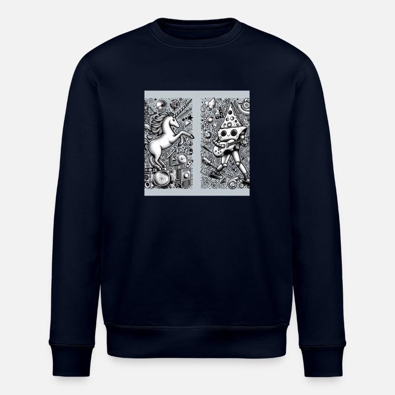 Einhorn und Pizza - Stanley/Stella Unisex Bio-Sweatshirt ROLLER - Navy