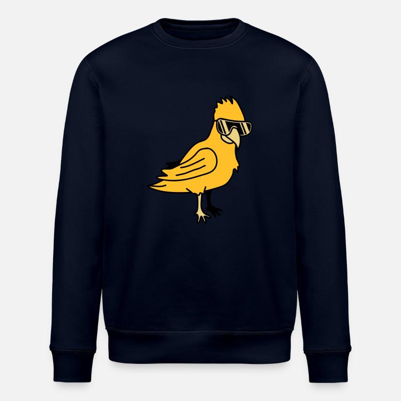 Cool Parrot Bird - Stanley/Stella Unisex Bio-Sweatshirt ROLLER - Navy