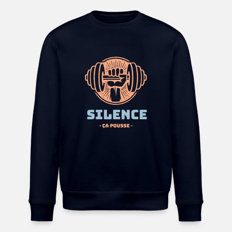 Silence ça pousse - Musculation - Sweat bio ROLLER Stanley/Stella Unisexe - marine