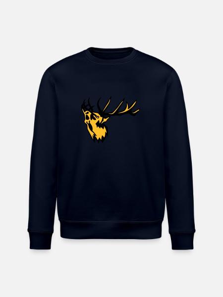 Tierhirschbrunft Hirsch 0 - Stanley/Stella Unisex Bio-Sweatshirt ROLLER - Navy