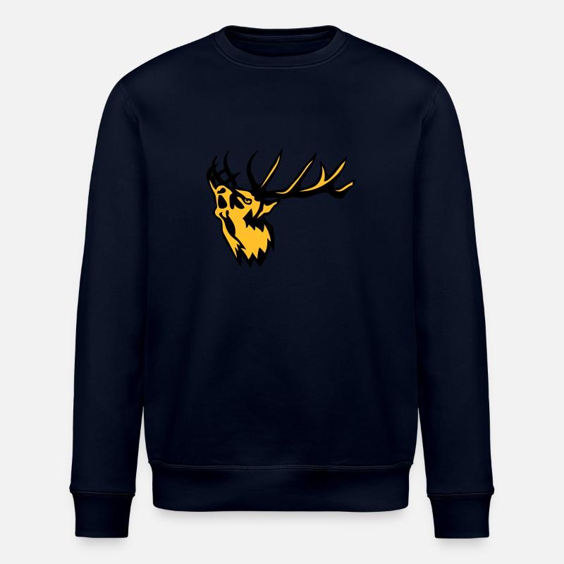 animal deer belling deer 0 - Stanley/Stella ROLLER Unisex Organic Sweatshirt - navy