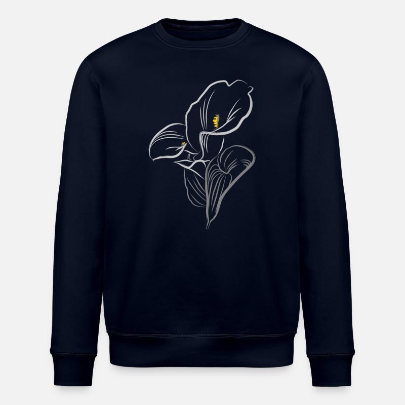 CALLA JAUNE-GRIS - Sweat bio ROLLER Stanley/Stella Unisexe - marine