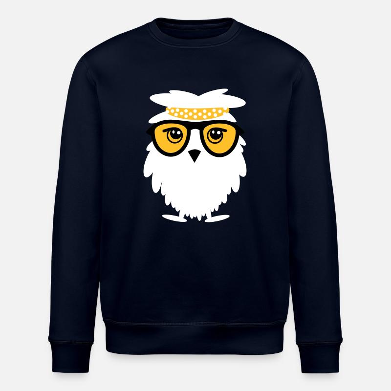 wise owl - Stanley/Stella ROLLER Unisex Organic Sweatshirt - navy