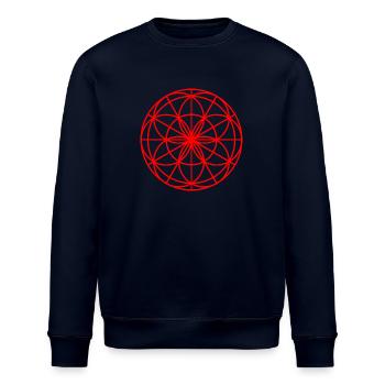 Mandala Spirit light red - Stanley/Stella ROLLER Unisex Organic Sweatshirt - navy - Front - Nik (191cm)