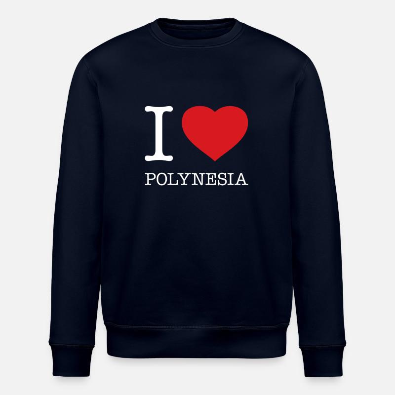 I LOVE POLYNESIA - Stanley/Stella Unisex Bio-Sweatshirt ROLLER - Navy