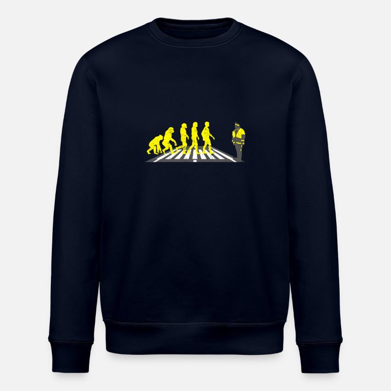 Schülerlotse Evolution Gift help school - Stanley/Stella ROLLER Unisex Organic Sweatshirt - navy