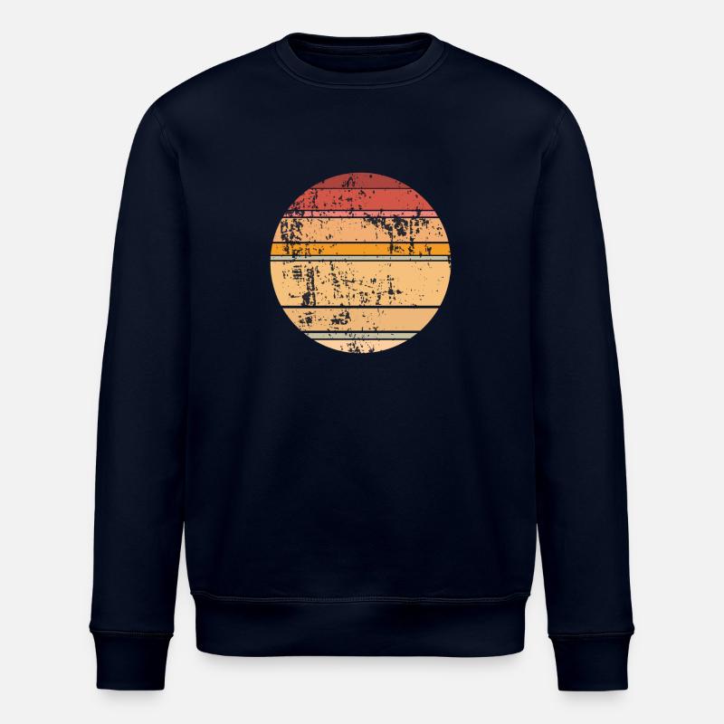 Cercle d’arrière-plan rétro Sunset - Sweat bio ROLLER Stanley/Stella Unisexe - marine