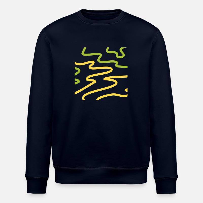 Abstract Three - Stanley/Stella ROLLER Unisex Organic Sweatshirt - navy