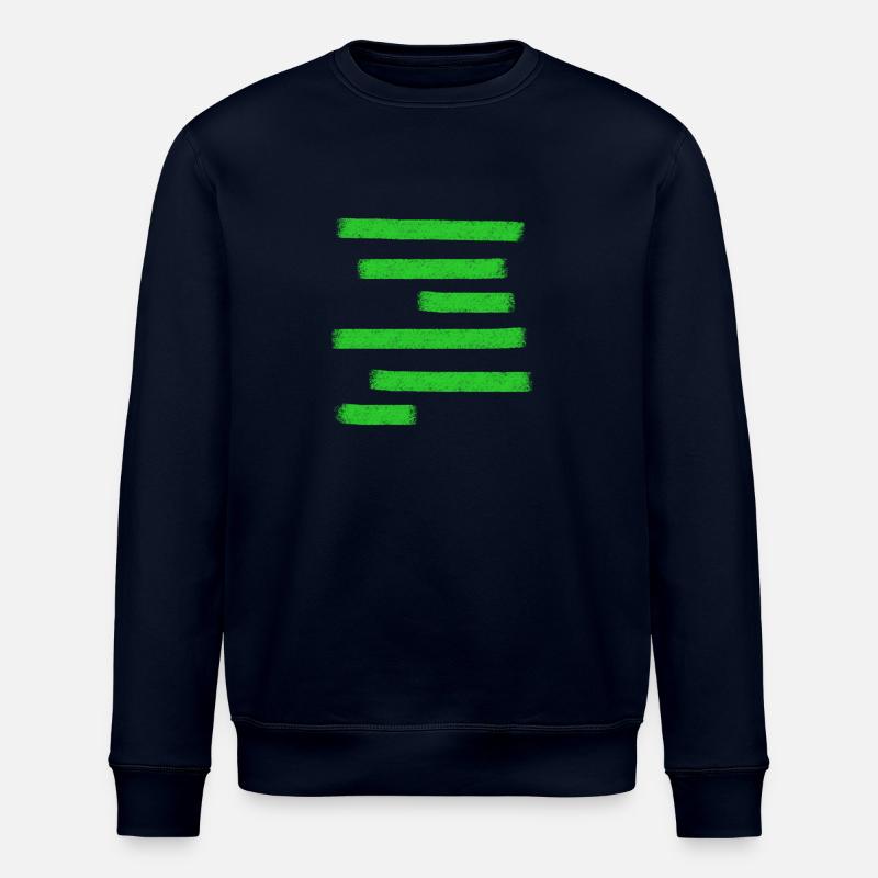 Grüne Farbbalken - Stanley/Stella Unisex Bio-Sweatshirt ROLLER - Navy