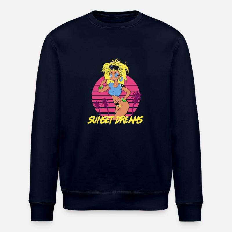 Sunset Dreams Pinup Blue - Stanley/Stella Unisex Bio-Sweatshirt ROLLER - Navy