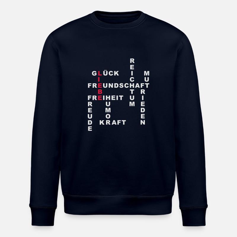 LOVE / CHANCE - Sweat bio ROLLER Stanley/Stella Unisexe - marine