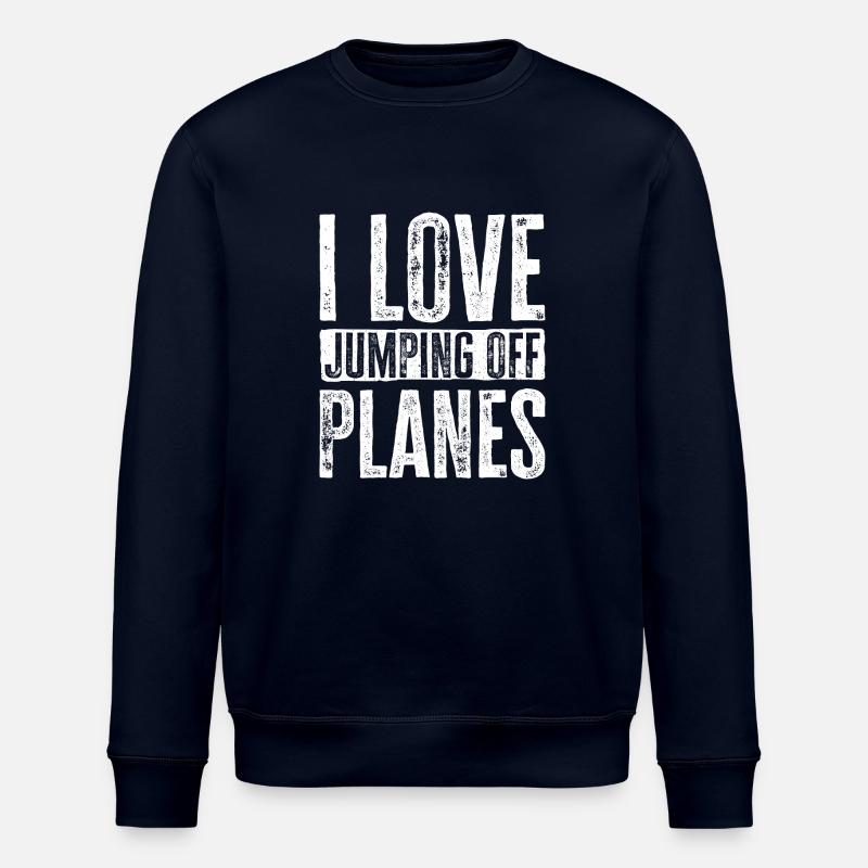 Fallschirmspringen Leidenschaft Design. Perfektes Adrenalin-Geschenk - Stanley/Stella Unisex Bio-Sweatshirt ROLLER - Navy
