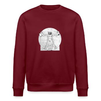 Homme moderne de Vitruve - Sweat bio ROLLER Stanley/Stella Unisexe - bordeaux - Devant - Nik (191cm)