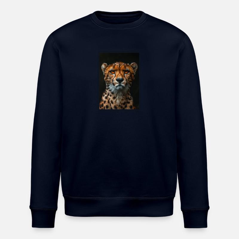 Cheetah Geparde Gepard - Stanley/Stella Unisex Bio-Sweatshirt ROLLER - Navy