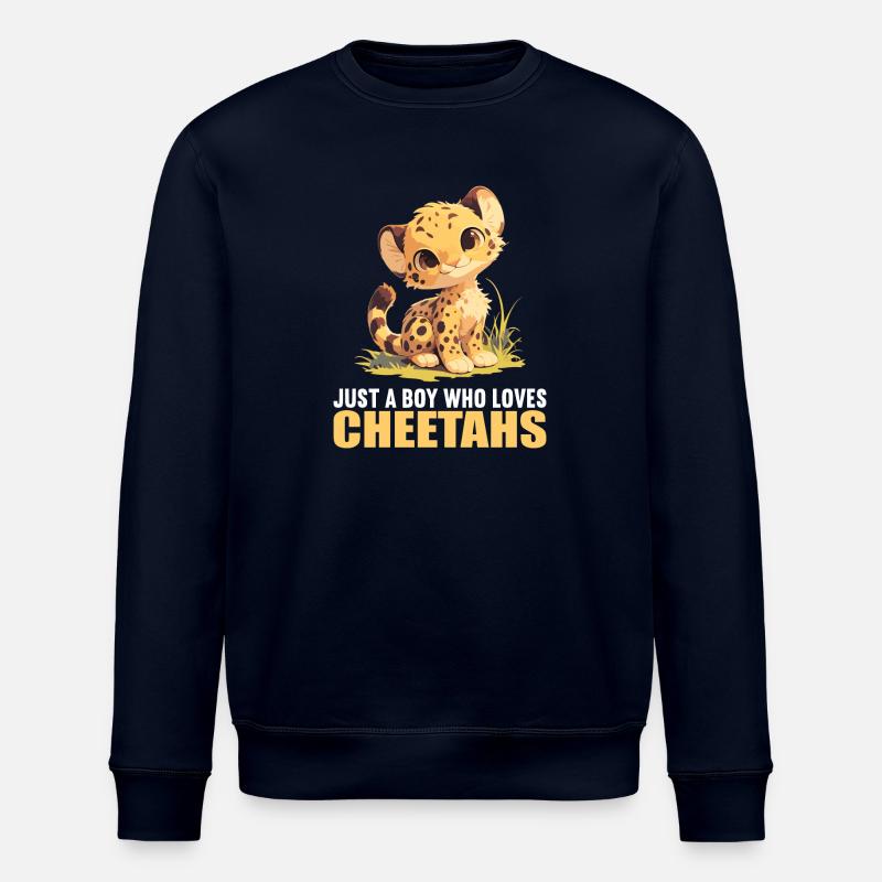 Cheetah Geparde Gepard - Stanley/Stella Unisex Bio-Sweatshirt ROLLER - Navy
