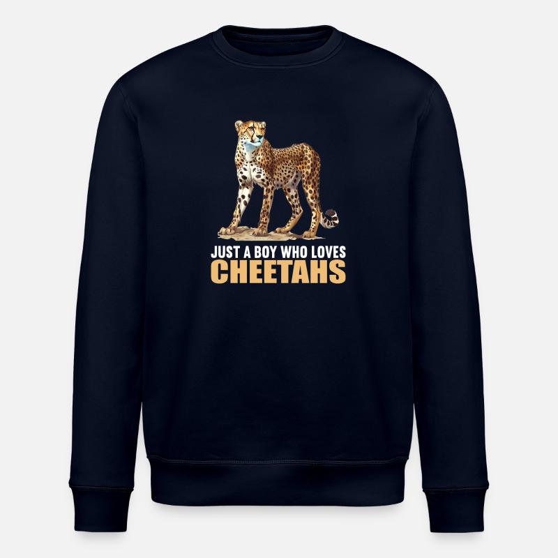 Cheetah Geparde Gepard - Stanley/Stella ROLLER Unisex Organic Sweatshirt - navy