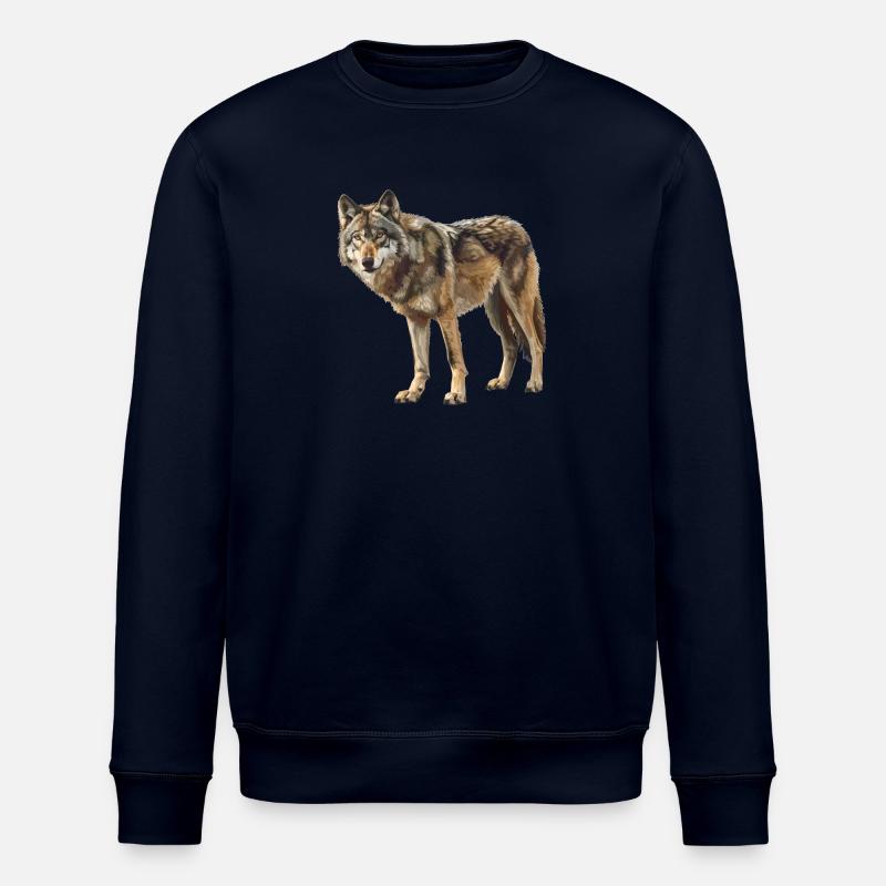 Wölfe Wolf - Stanley/Stella Unisex Bio-Sweatshirt ROLLER - Navy