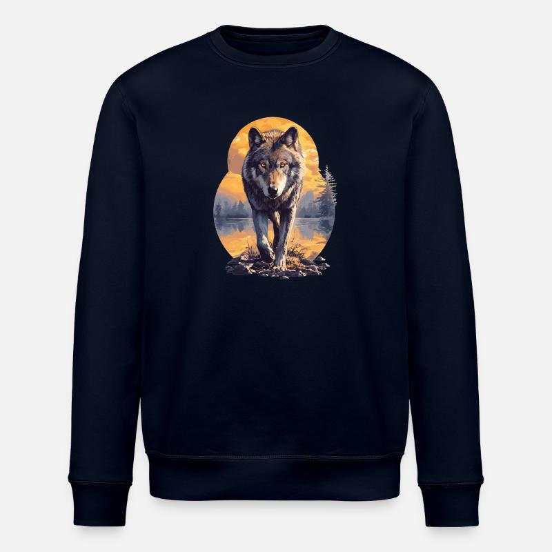 Wölfe Wolf - Stanley/Stella Unisex Bio-Sweatshirt ROLLER - Navy