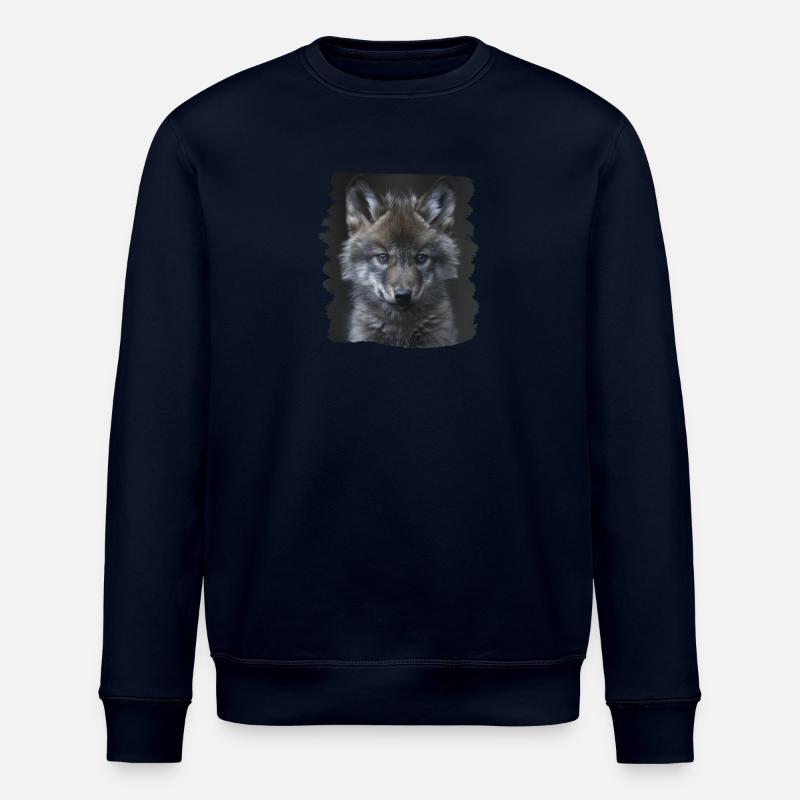 Wolves Wolf - Stanley/Stella ROLLER Unisex Organic Sweatshirt - navy