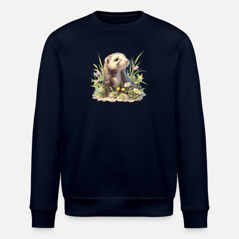 Ferret Frettchen - Stanley/Stella Unisex Bio-Sweatshirt ROLLER - Navy
