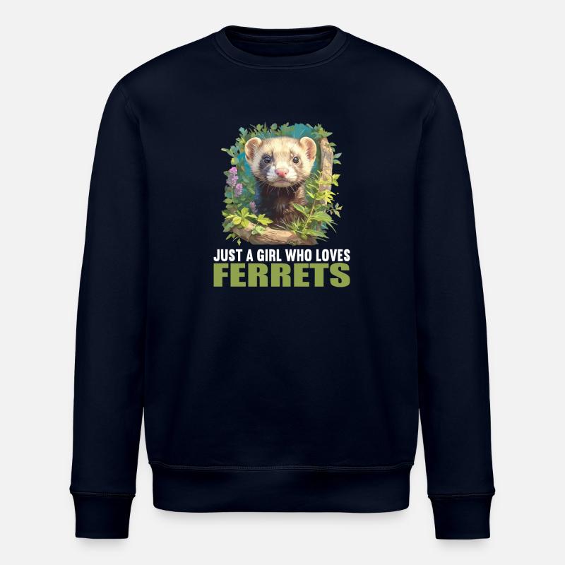 Ferret Frettchen - Stanley/Stella Unisex Bio-Sweatshirt ROLLER - Navy
