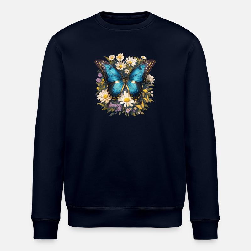 papillon papillons papillon papillon - Sweat bio ROLLER Stanley/Stella Unisexe - marine