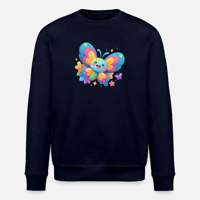 Butterfly Schmetterlinge Schmetterling - Stanley/Stella Unisex Bio-Sweatshirt ROLLER - Navy