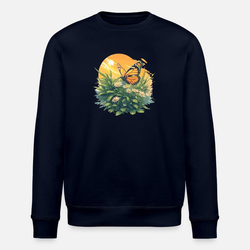 Butterfly Schmetterlinge Schmetterling - Stanley/Stella Unisex Bio-Sweatshirt ROLLER - Navy