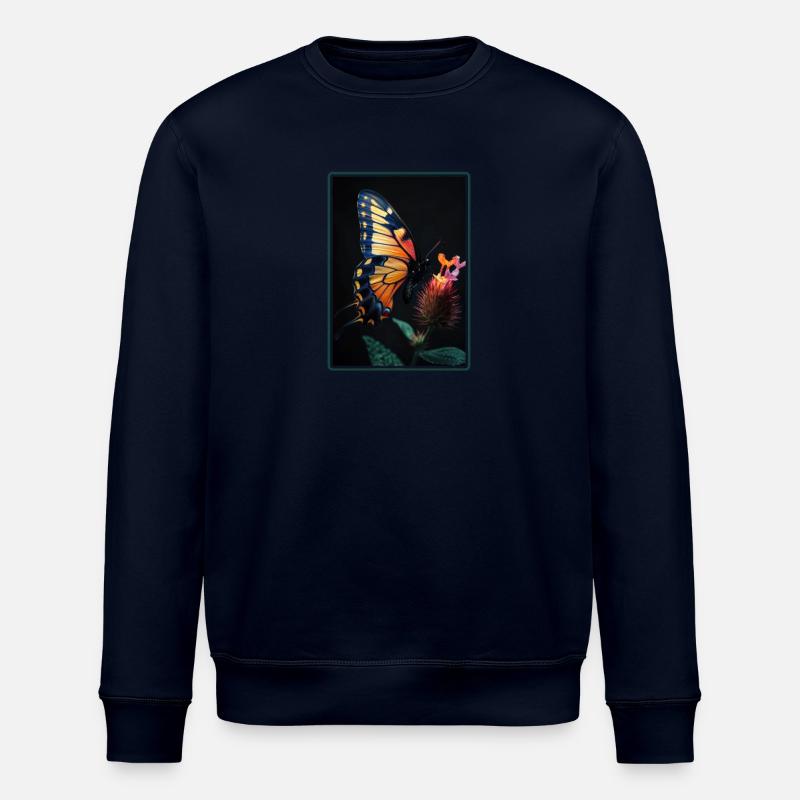 papillon papillons papillon papillon - Sweat bio ROLLER Stanley/Stella Unisexe - marine