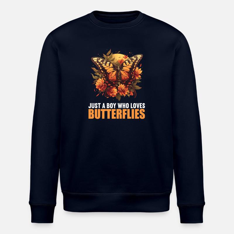 papillon papillons papillon papillon - Sweat bio ROLLER Stanley/Stella Unisexe - marine