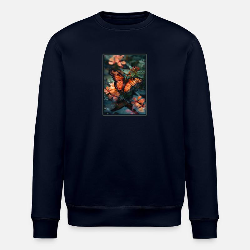 papillon papillons papillon papillon - Sweat bio ROLLER Stanley/Stella Unisexe - marine