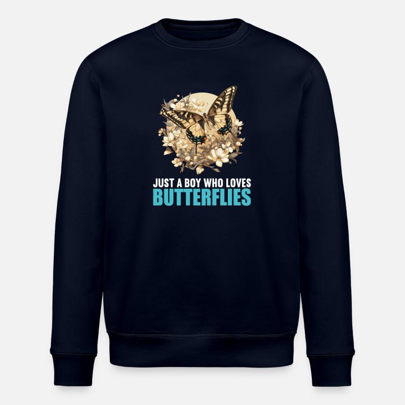 papillon papillons papillon papillon - Sweat bio ROLLER Stanley/Stella Unisexe - marine