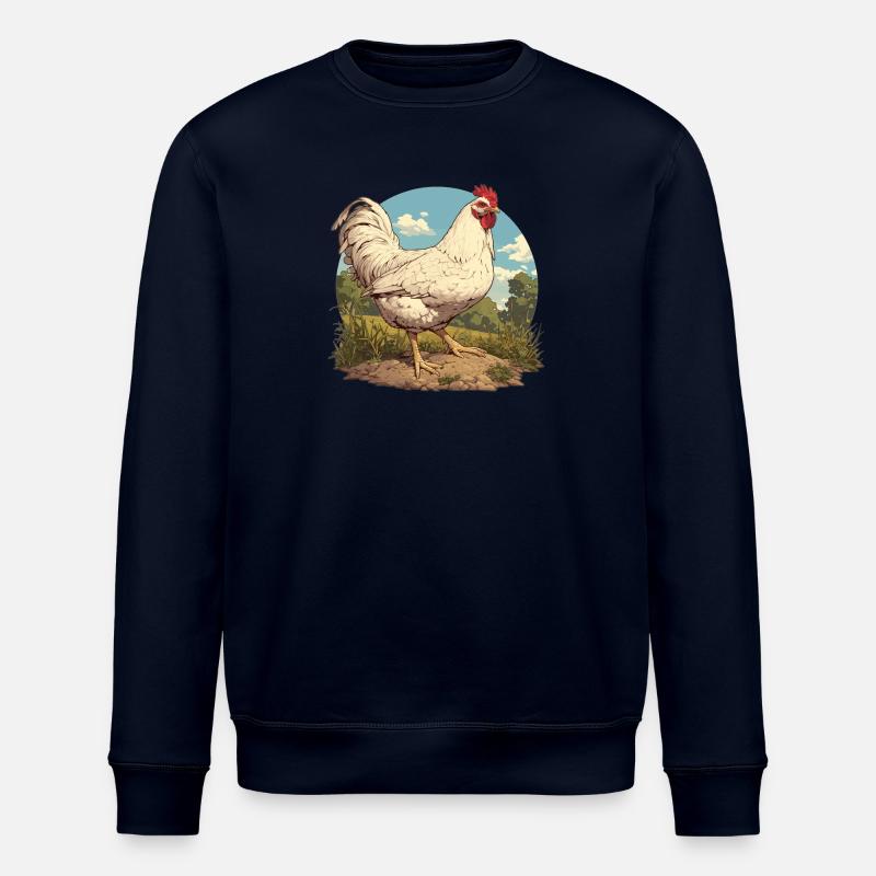 Rooster Hähne Hahn - Stanley/Stella Unisex Bio-Sweatshirt ROLLER - Navy