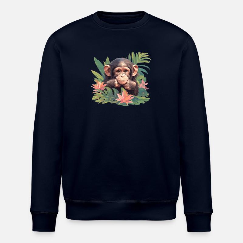 Chimpanzé Schimpansen Schimpanse - Sweat bio ROLLER Stanley/Stella Unisexe - marine