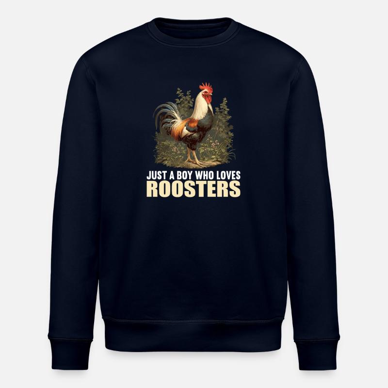Rooster Hähne Hahn - Stanley/Stella Unisex Bio-Sweatshirt ROLLER - Navy